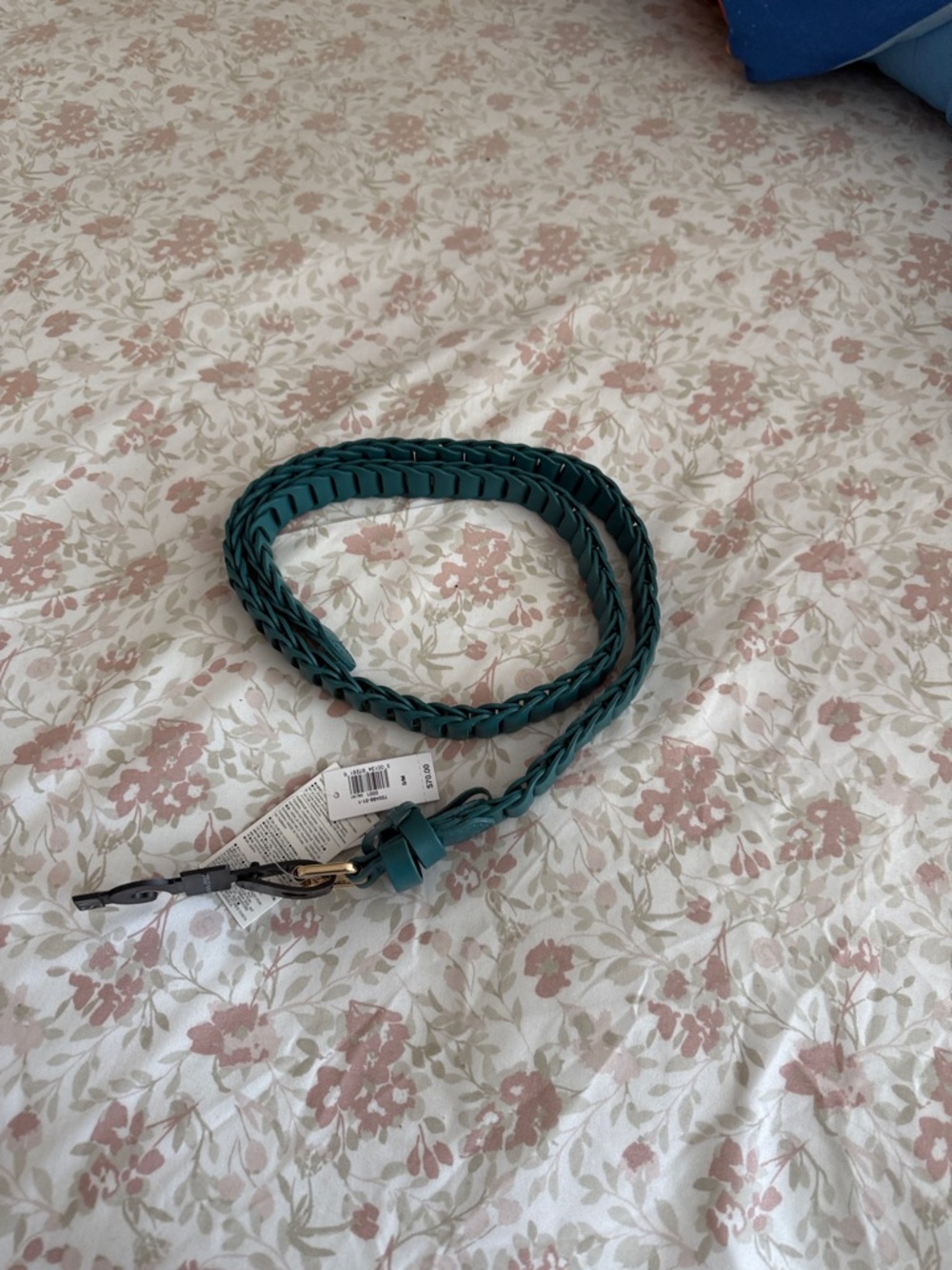 Banana Republic Teal Woven Leather Belt